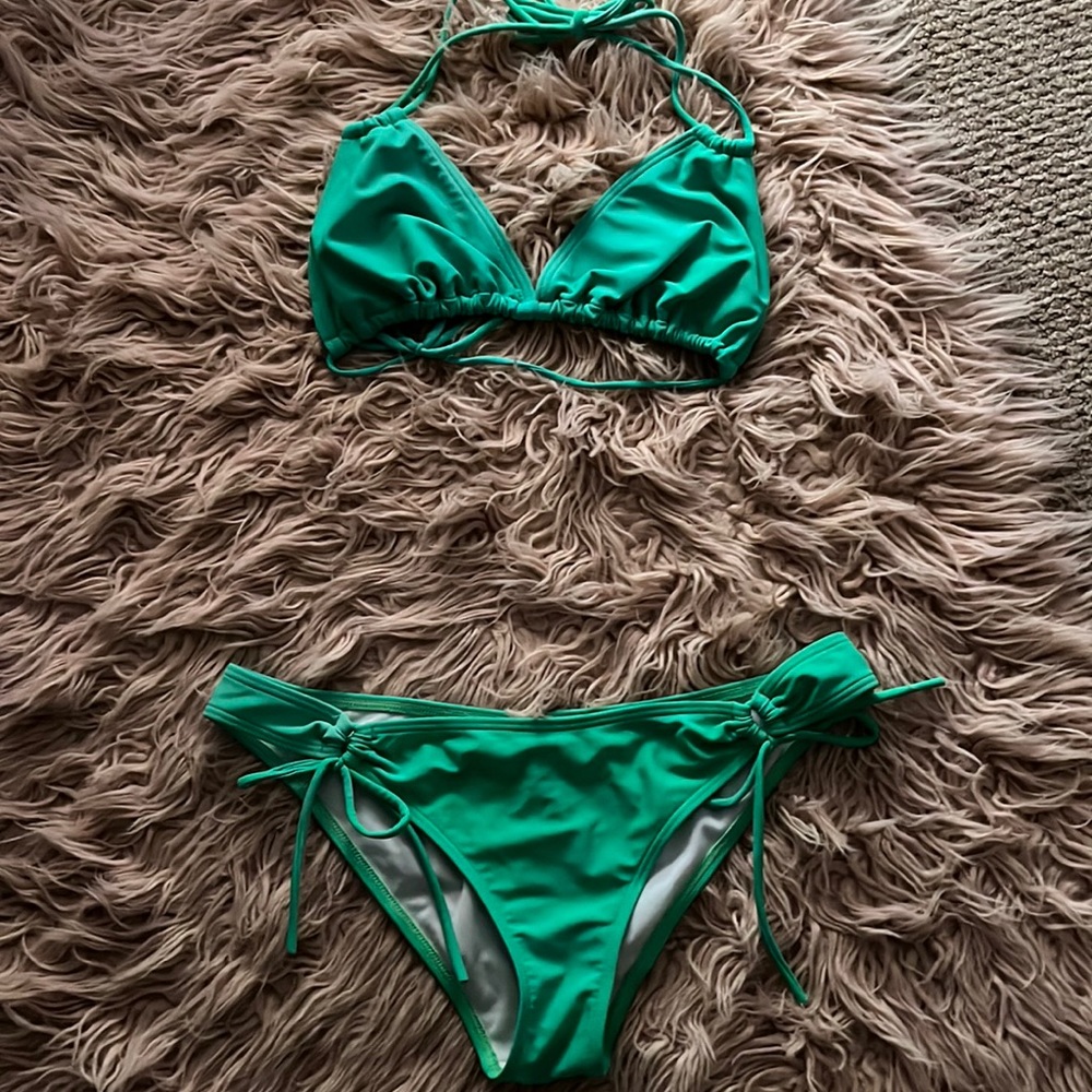 Green Bikini Top and Bottom